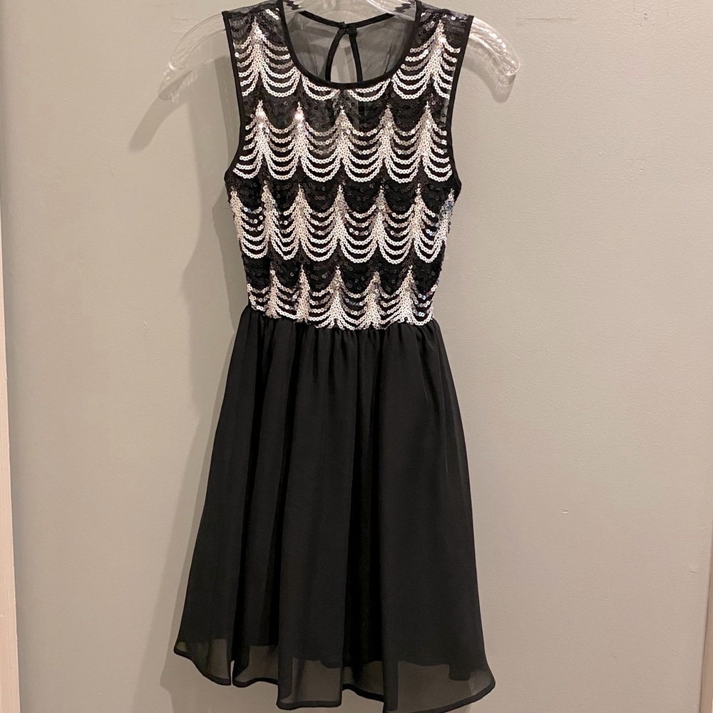 As U Wish Junior size 1  black and white dress